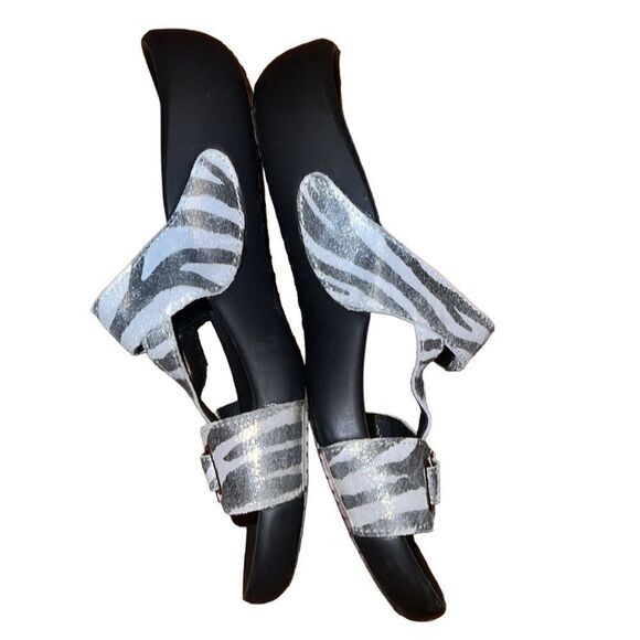 Wolky Gray and Black Textile Sandals Size 6 - Picture 3 of 6